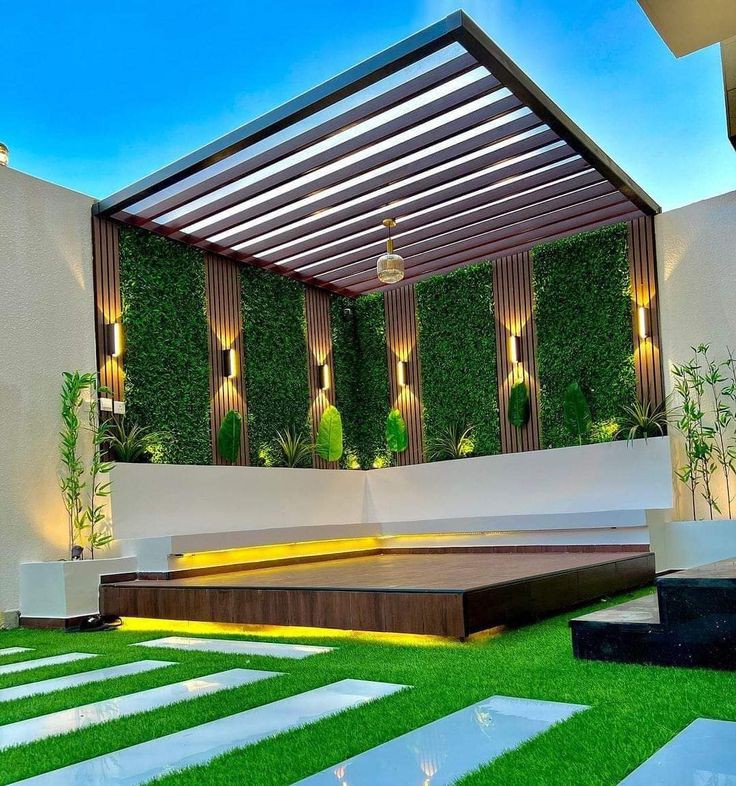 تنفيذ مظلات جلسات حدائق منزلية