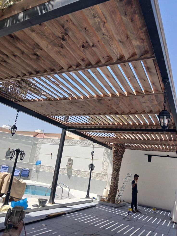 مظلات خشبية للمنازل الرياض