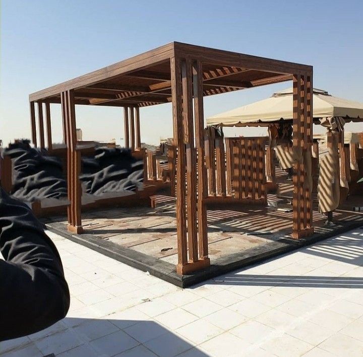 مظلات مداخل خشبية الرياض