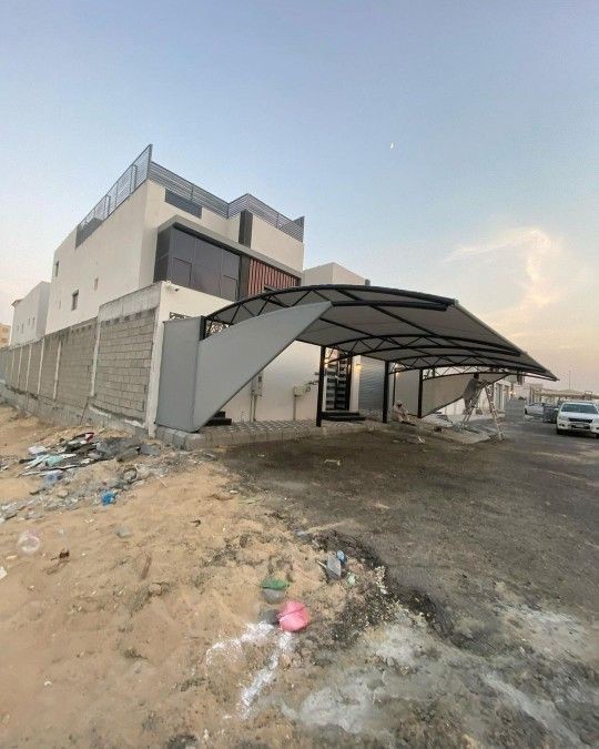 مظلات سيارات حي الورود