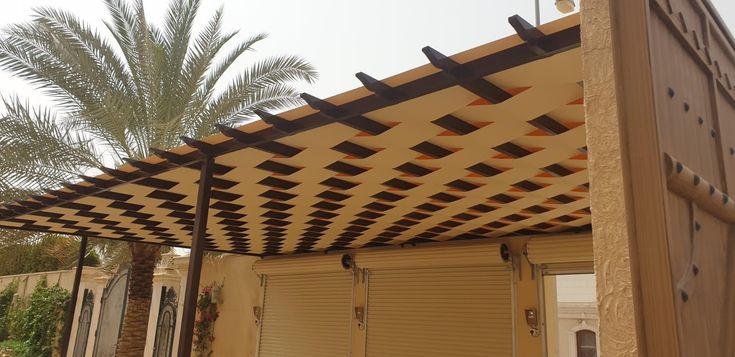 مظلات قماش مجدول بالرياض بتصميم عصري