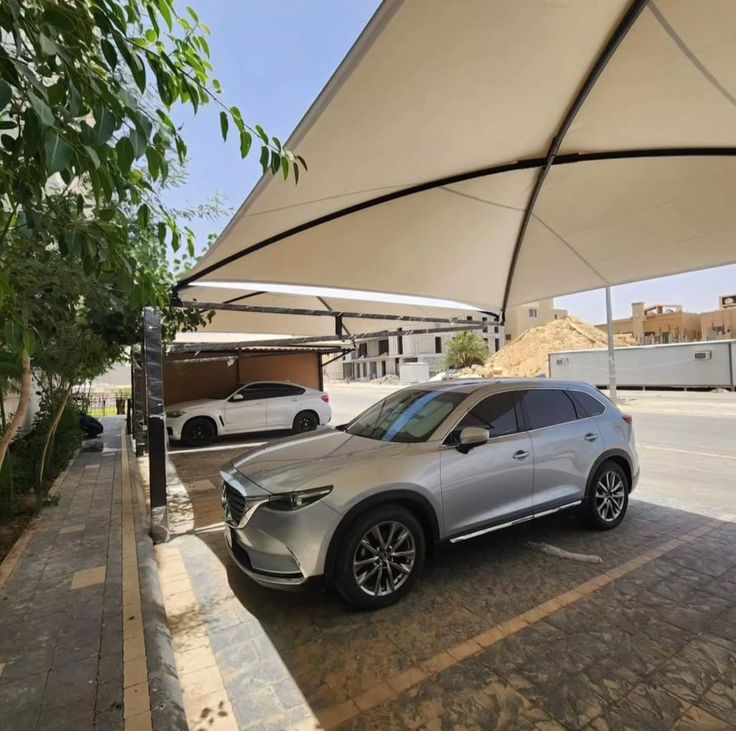 مظلات سيارات خارجية مقاومة للحرارة بالرياض
